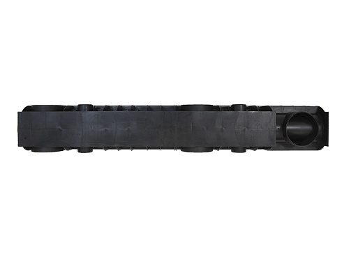 Лоток Ecoteck MEDIUM 100.125 h145 с решеткой пластиковой, кл. С250  (черный) Лоток Ecoteck MEDIUM 100.125 h145 с решеткой пластиковой, кл. С250  (черный)